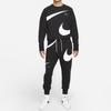 Nike Вязаный свитер с круглым вырезом и логотипом Swoosh, мужской свитшот, черный DD6097-010