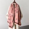 Winter Cashmere Scarf Women Floral Print Pashmina Shawls Lady Wraps Thick Warm Bufanda Echarpe Blanket