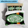 3pcs Celtic Football Club Crest Printed Bedding Set Duvet Cover Closure Includes 1 Duvet Cover & 2 Pillowcases Bedding Sets Home Decor Gifts