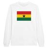 Футболка с длинными рукавами - PIXELFORMA - Drapeau du Ghana - 100% хлопок - Длинные мужчины - Оптимальный комфорт