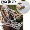 1 Set Halloween Spider Web with Stakes Glow In The Dark Stretchy Fabric DIY Cuttable Reusable Holiday Outdoor Garden Haunted House Decoration Cobweb