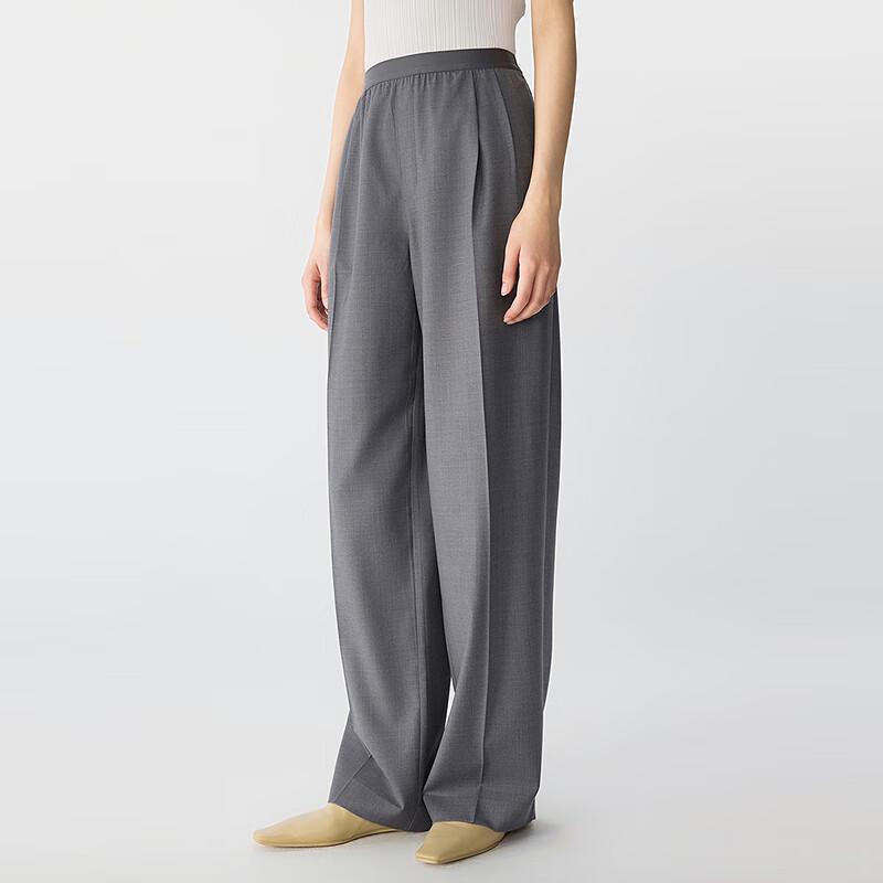 JNBY Women's 2025 Summer Loose Straight-Leg Casual Wool Pants