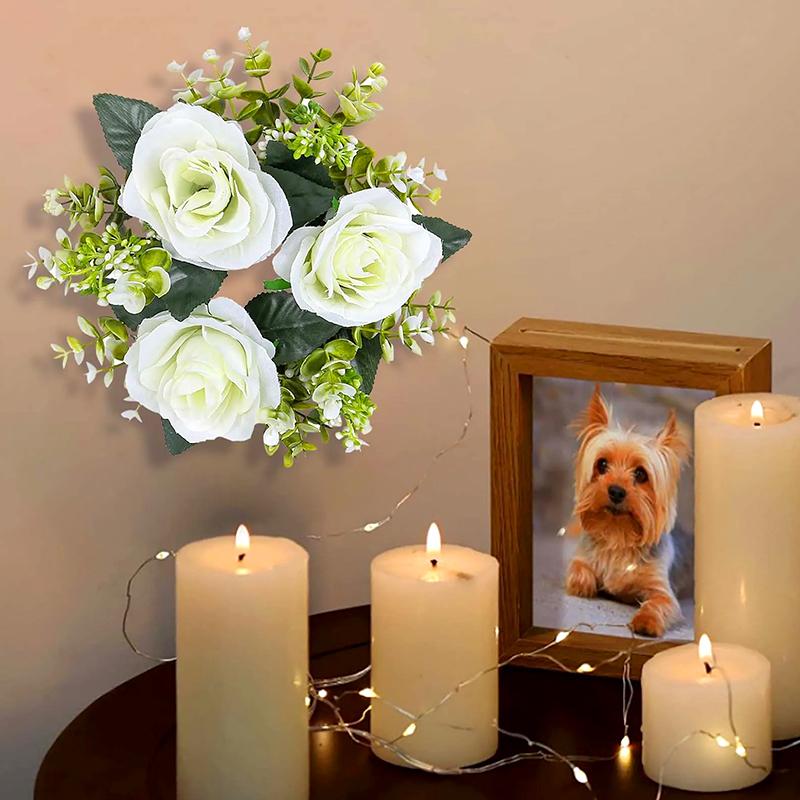 Имитация цветов, подсвечников, венков, декоративных украшений для гостиной, роз, свечей, чашек, атмосферных украшений