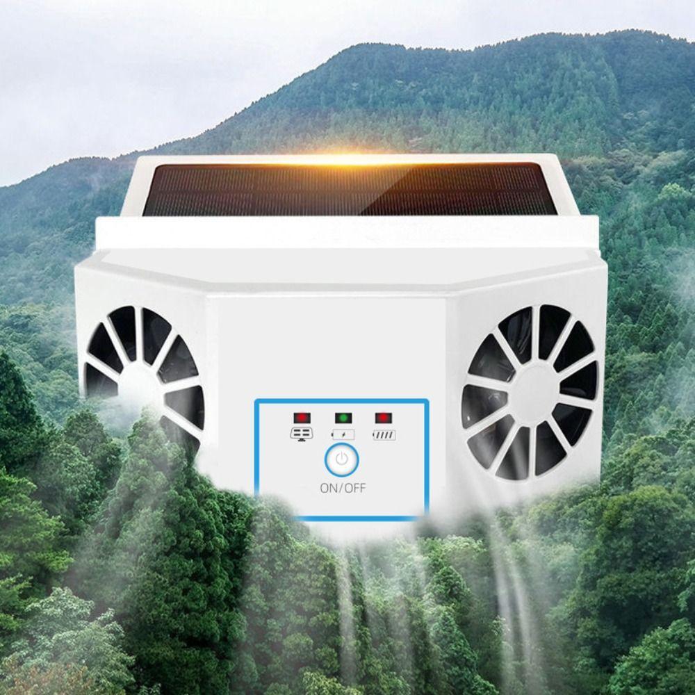 Solar Charging Car Air Cooler Assisted cooling Ventilation Fan Purifier Car Exhaust Fan Front Seat