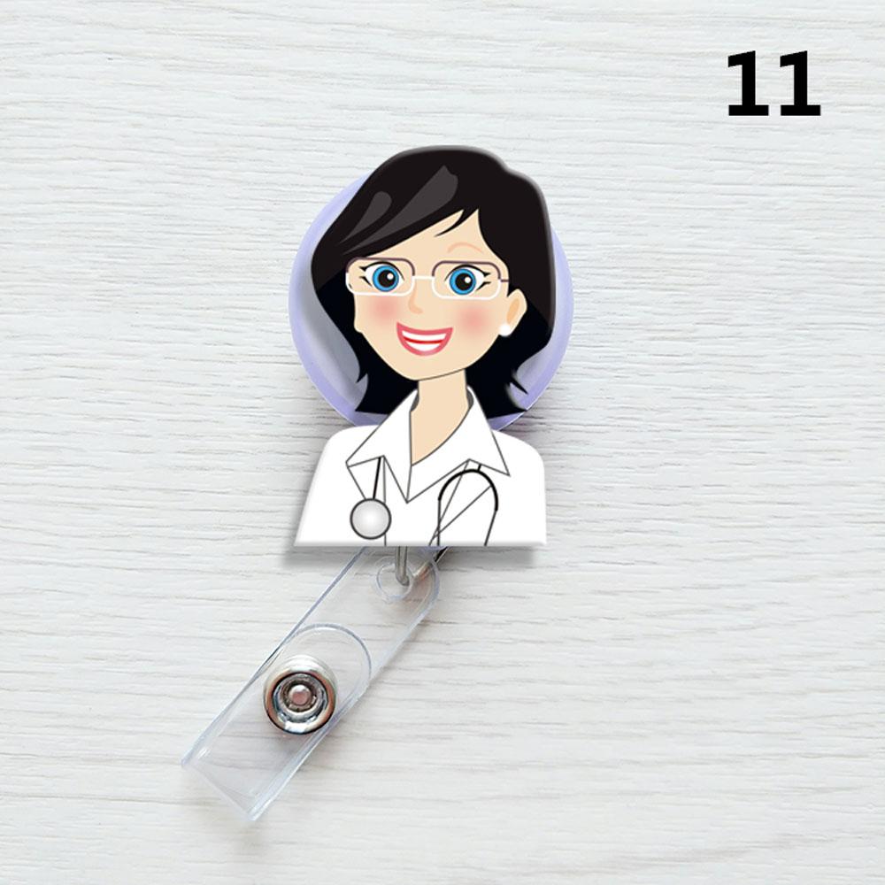 1PC Nurse ID Name Card Badge Reel Doctor Clips Name Card Holder Card Holder Clip Office Supplies Badge Holder Clip