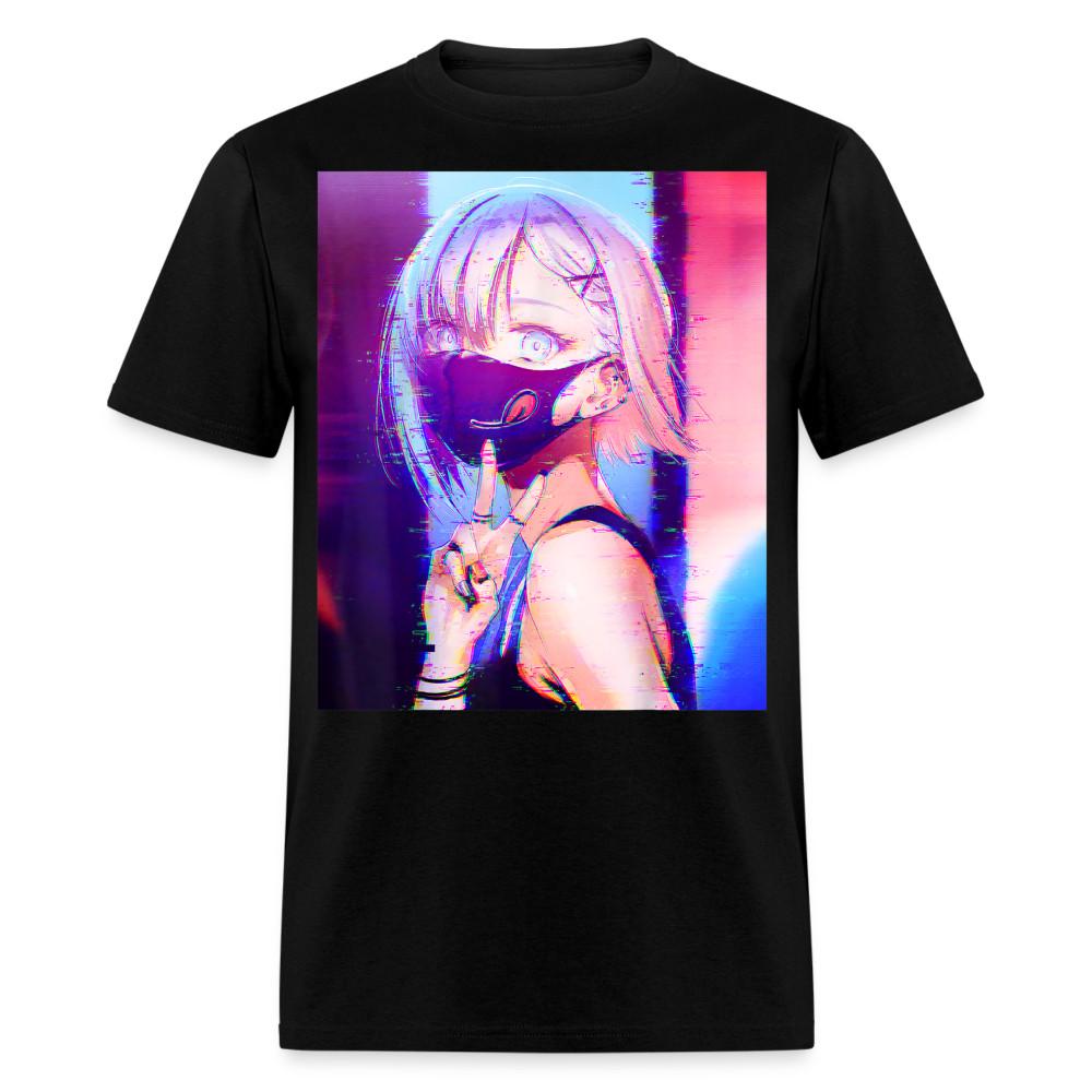 Cute Waifu Vaporwave Anime Peace Shirt Aesthetic Japanese Pixelated Blur T-Shirt
