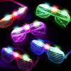 50 шт. светодиодных очков, светящиеся солнцезащитные очки для вечеринок, жалюзи, очки-жалюзи, светящиеся в темноте, неоновые, рождественские, день рождения, свадьба, вечеринка, принадлежности
