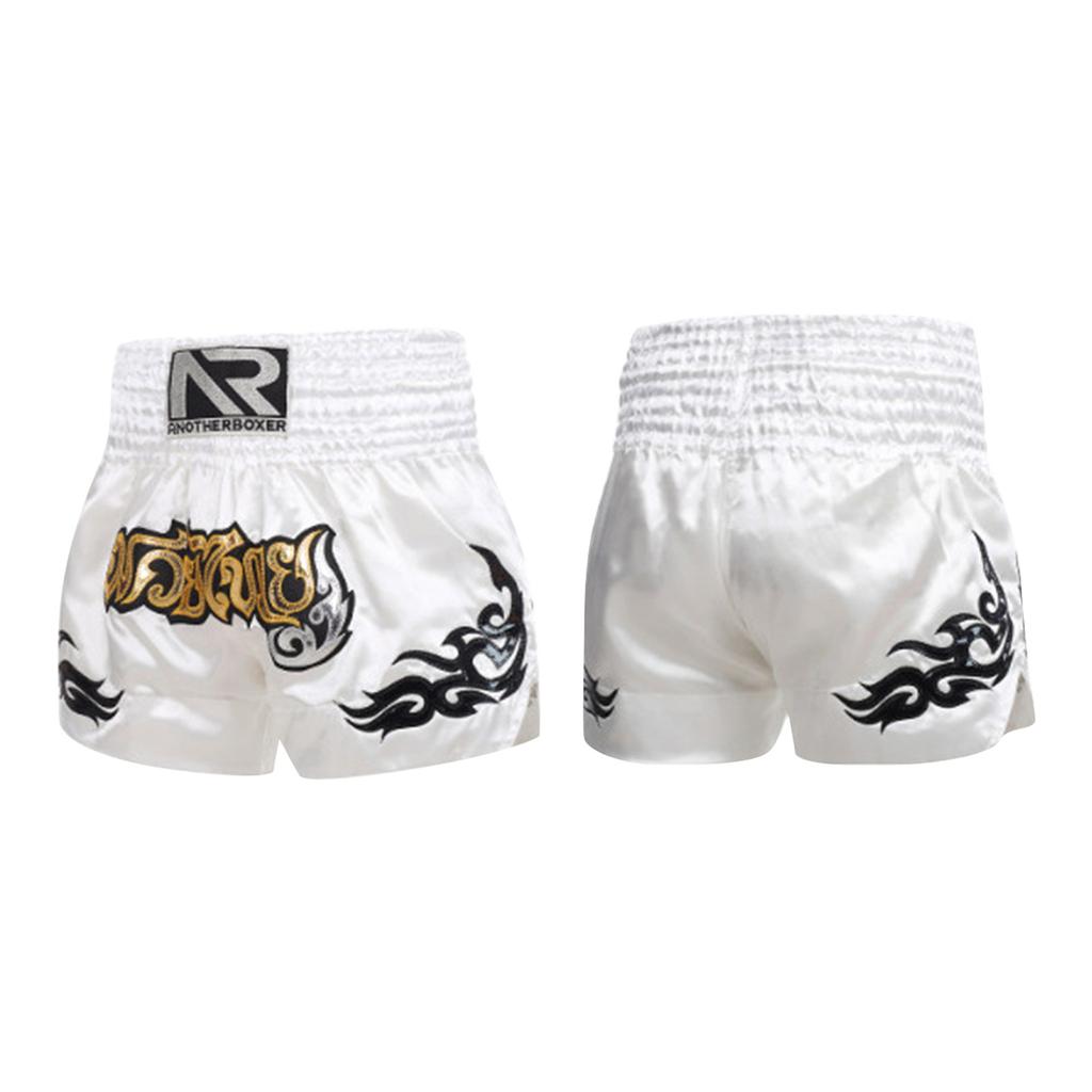 Adult And Child Muay Thai Training Boxing Shorts Leather Covered Embroidered Shorts