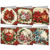 6Pcs/Set Unique Design  Painting Greeting Cards Christmas DIY Greeting Cards  Birthday