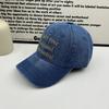 Hat Women's Spring Summer New Letter Embroidery Denim Baseball Cap Men's Trendy Fashion Cap Show Small Face