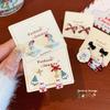 Silver Needle Snowman Santa Bow Stud Earrings - Festive Cartoon Design for Women