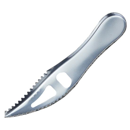 Anti-Rust Handheld Useful Double Row Sawtooth Stainless Steel Fish Scale Remover Fish Peeler