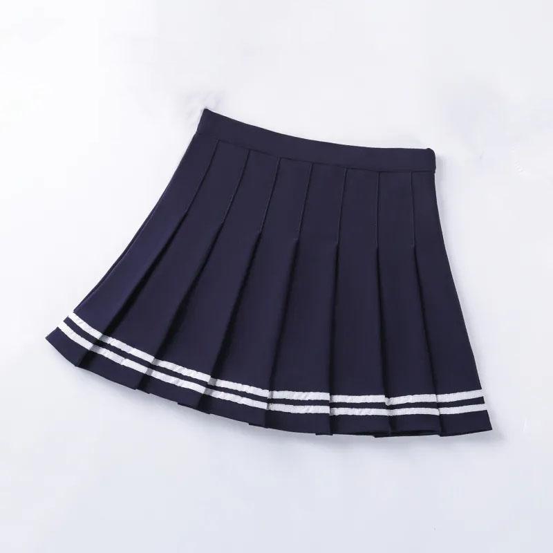 Юбки, женские вечерние полосатые юбки трапециевидной формы для девочек, школьная форма, юбки больших размеров, модная плиссированная юбка Y2k, повседневная тонкая мини-юбка