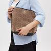 Coach Women's Signature Canvas Bucket Bag, Black & Tan Contrast Trim Shoulder Bag with Gold Hardware