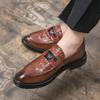 Fashion Crocodile Leather Brand Luxury Men Casual Office Designer Brown Black Formal Loafers Men's Moccasins Italian Wedding Dress Shoes