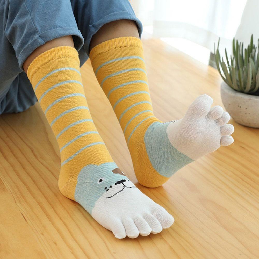 Sweat-absorbing Five-finger Socks Children's Cotton Socks Comfortable Long Tube Socks