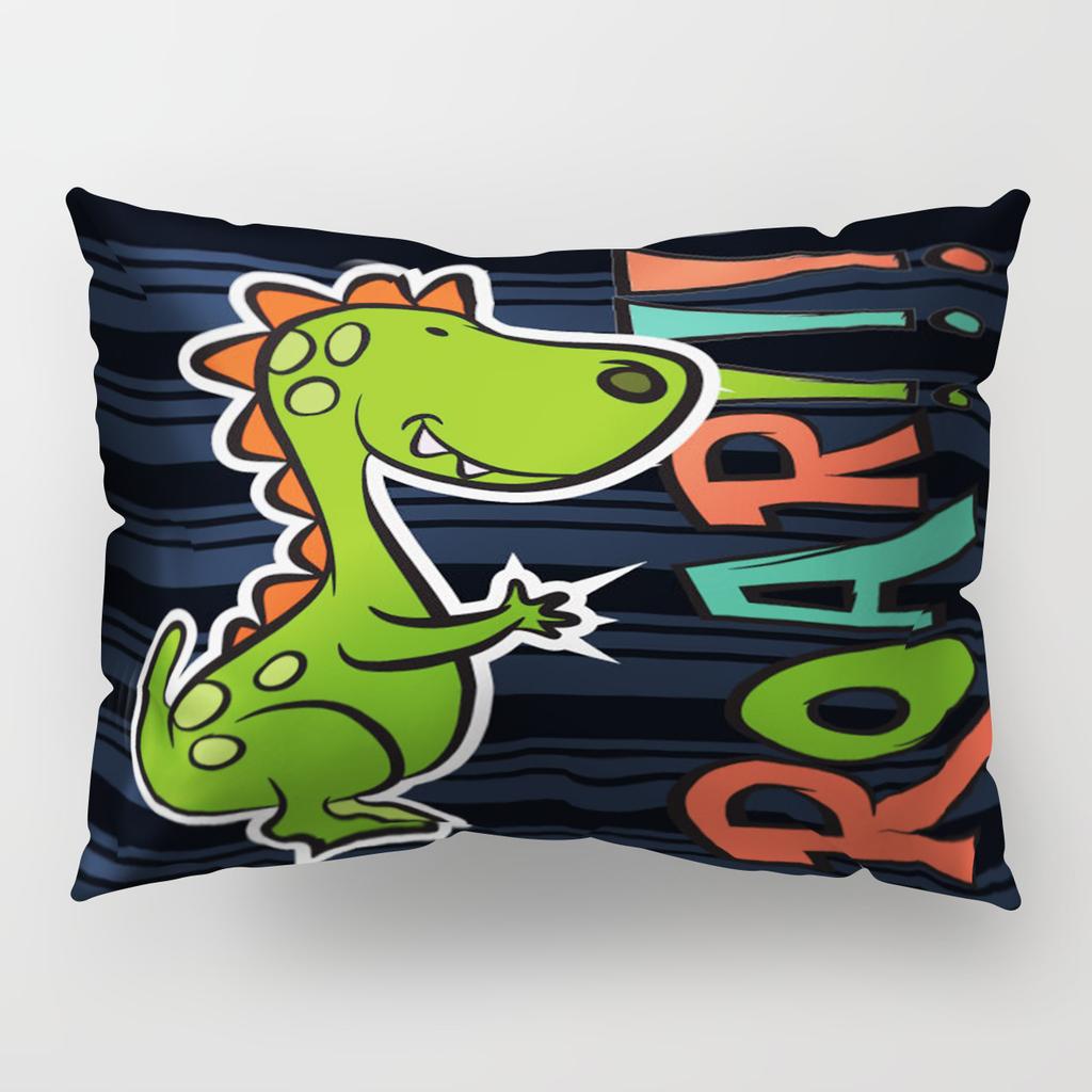 Cartoon Dinosaur Pillowcase Cute Children's Room Cushion Cover Car Sofa Cushion Cover Children's Birthday Gift