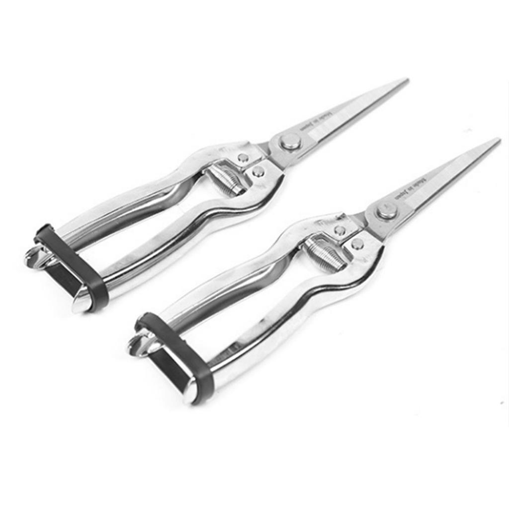 Садовые ножницы из нержавеющей стали, садовый инструмент, зубчатая ручка из нержавеющей стали для фруктовых деревьев и грубых веток