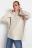 Women's Fashionable Stylish Sweater Stone Wide Fit Basic Knitwear Sweater