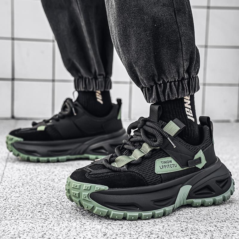 Массивные кроссовки мужские дизайнерские ретро спортивная обувь модная повседневная кожаная тканевая дышащая с увеличением роста на плоской платформе обувь для спортзала