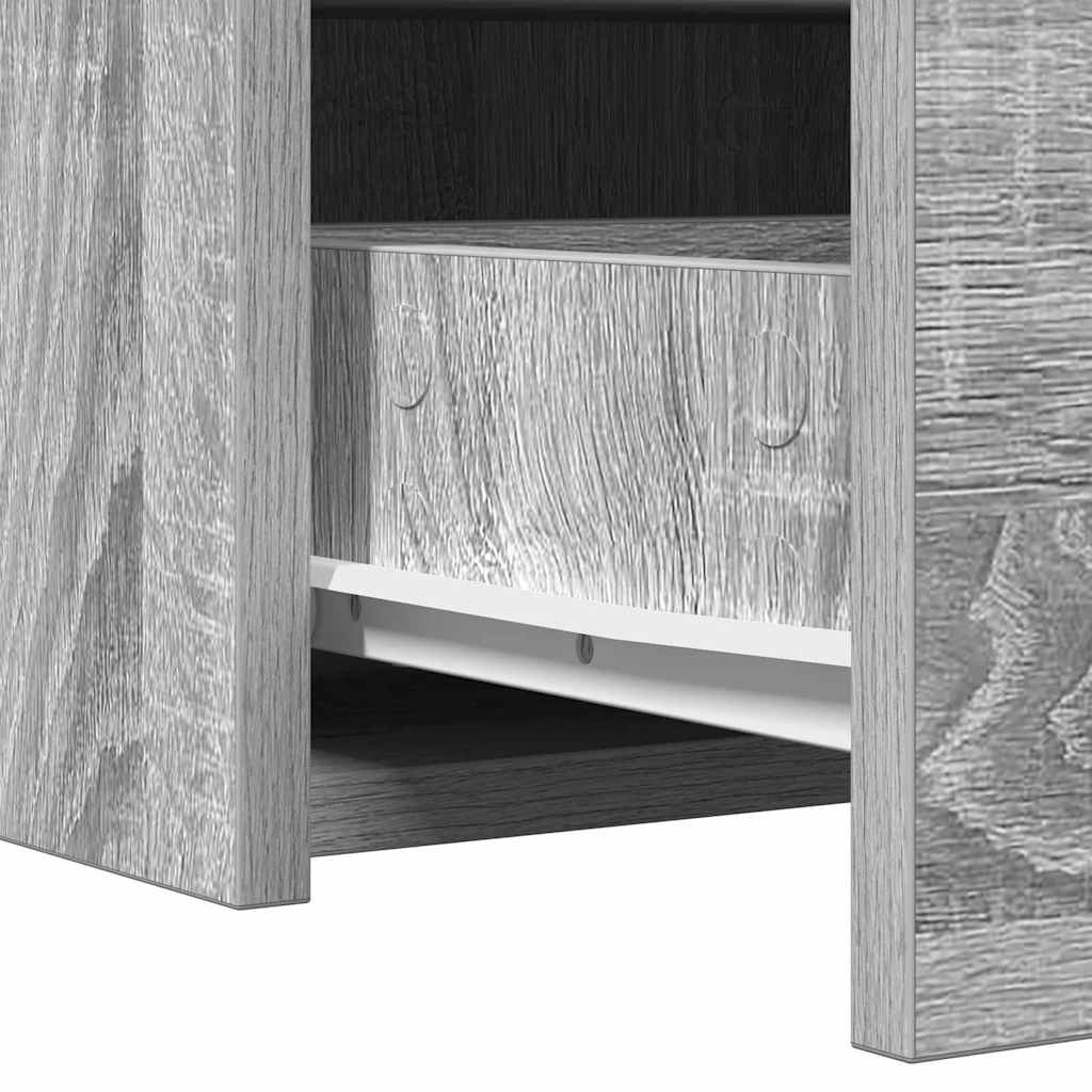 Makeup Table with Drawers Grey 60 x 40 x 70 cm Engineered Wood