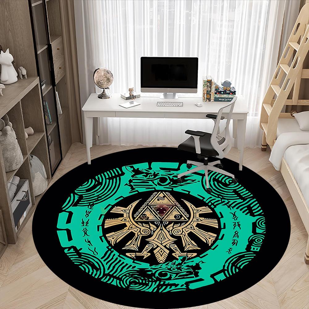 Коврик для офиса Legend of Zelda, Круглая зона, Под офисные стулья, Спальня, Гостиная, Домашний декор a0908171