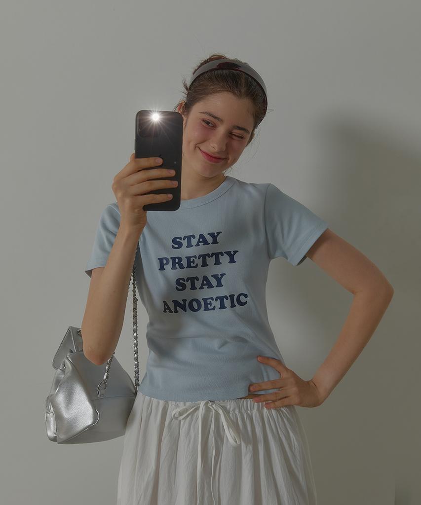 ANOETIC Футболка Anc Stay Pretty_Синяя