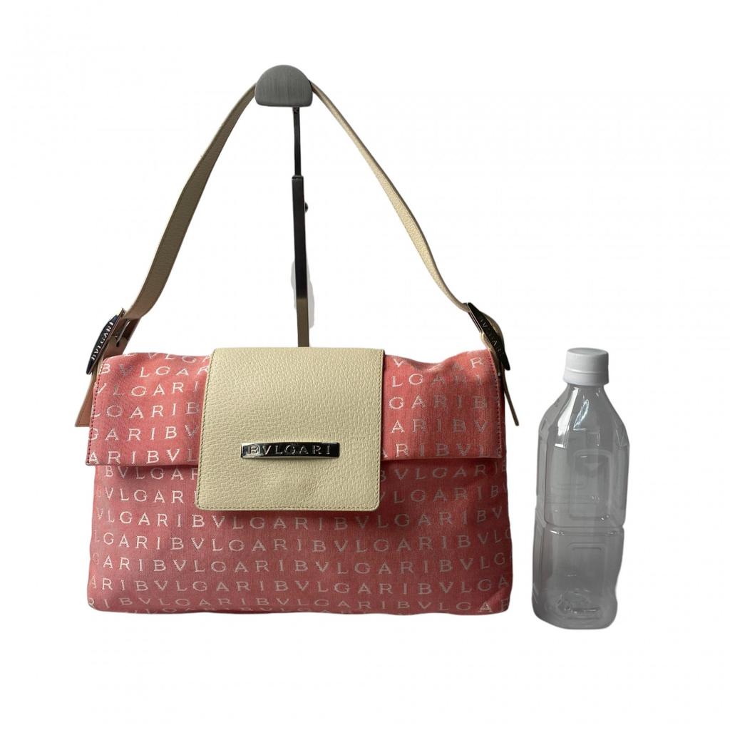 Used BVLGARIHandbag Pink/Ivory canvas/leather Women