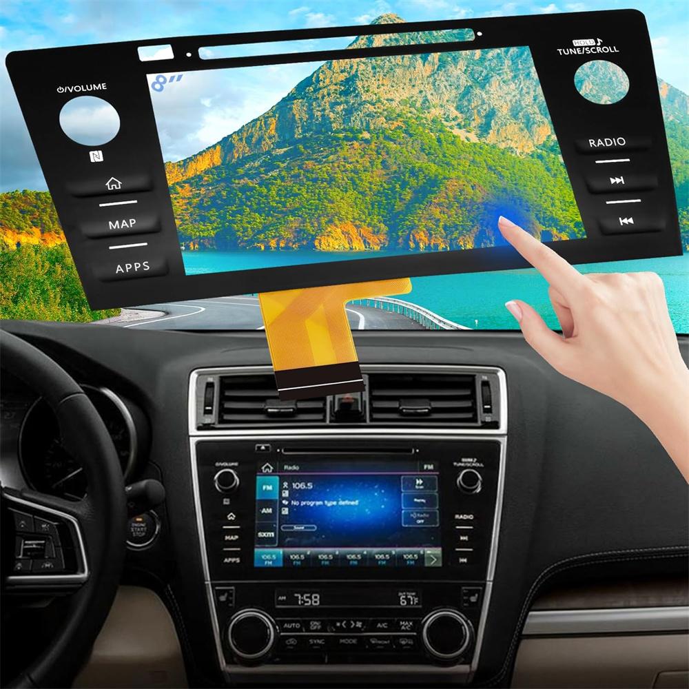 Touch Screen Digitizer Radio For Subaru Legacy Outback 2018 2019 (MAP Button)