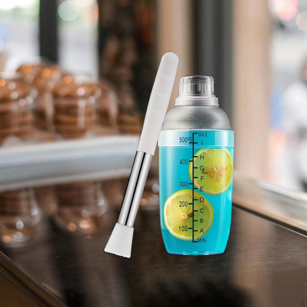 Lemon Tea Shaker Set Bartender Clear Bottle Mixing Cup Espresso Mixer for Quick Preparation