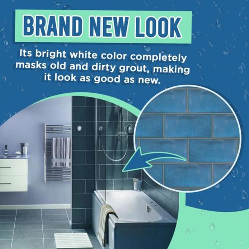 Водонепроницаемый заполнитель швов плитки Белая плитка Заполнитель швов Плитка-ручка Плесень-стойкие заполнители Стена Фарфор Ванная комната Краска