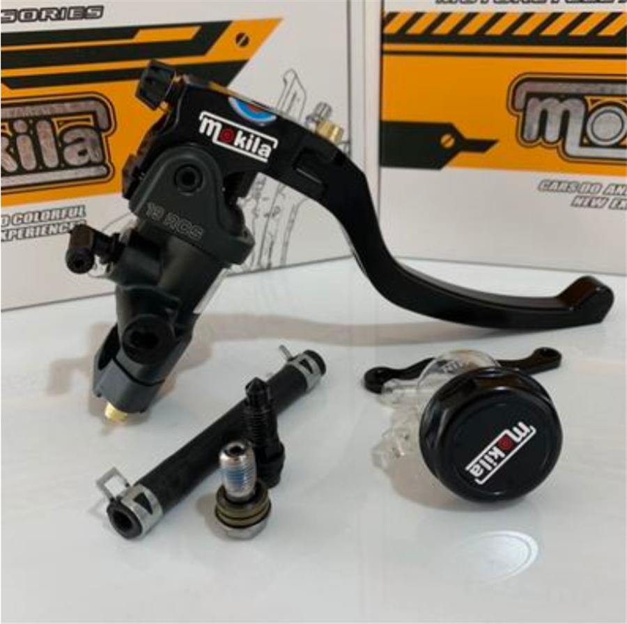 Pair Motorcycle 19 Rcs Brake Master Cylinder Cable Clutch Radial Brake Pump 22mm 7/8'' Universal