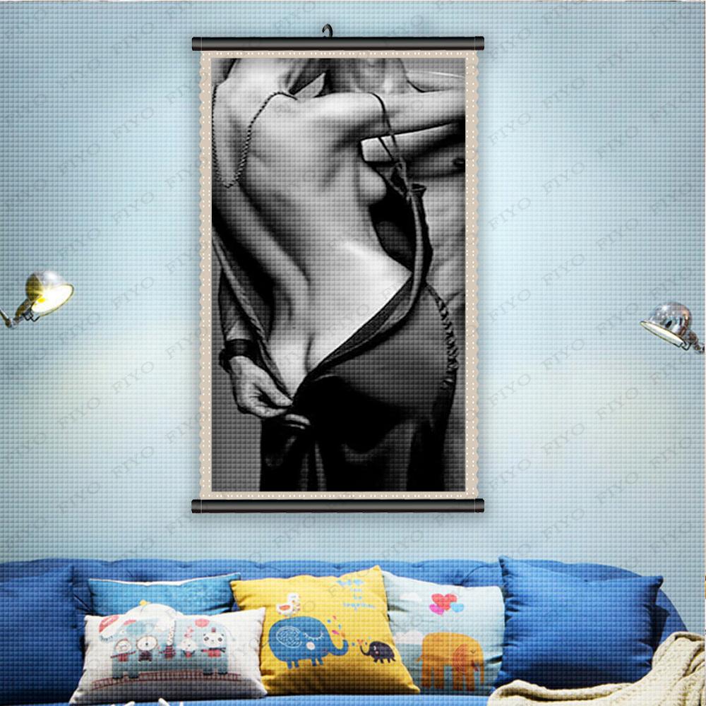 5D DIY Рамка Алмазная Картина Пейзаж Рисунок Горный Хрусталь Комплект Художественная Вышивка Секс Девушка Мозаика Украшение Домашней Комнаты