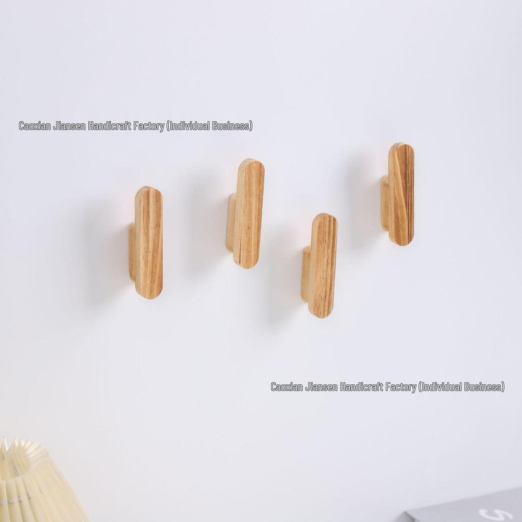 Back Wall Door Rack: Practical Wooden Hook & Shelf for Clothes, Hats, and Key Storage