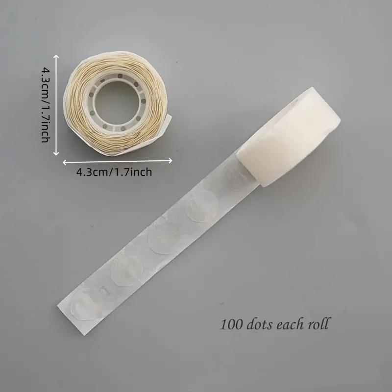 1 Roll 100pcs Double-sided Adhesive Dots Transparent Removable Balloon Adhesive Tape Glue for Homemade Wedding Birthday Party Decor