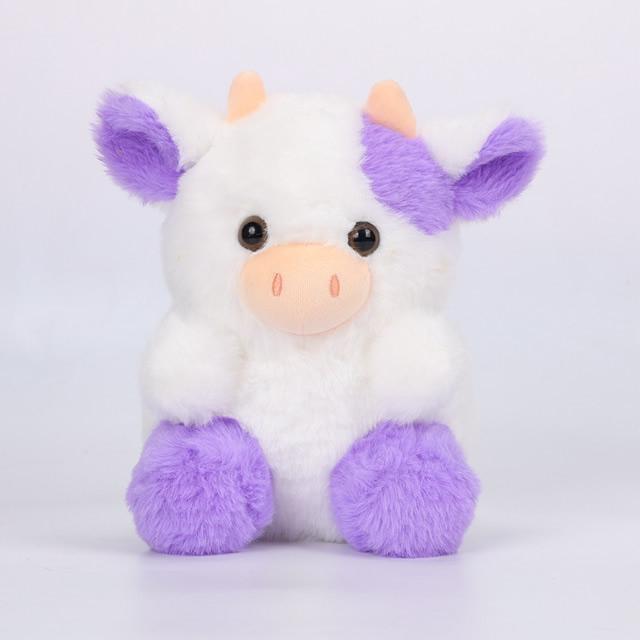Плюшевая игрушка Kawaii Strawberry Cow для детей, мягкая кукла, разноцветная подушка, праздничный подарок, 20 см