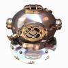 Antique Brass US Navy Mark V Diving Helmet - Solid Steel, Vintage Nautical Collectible