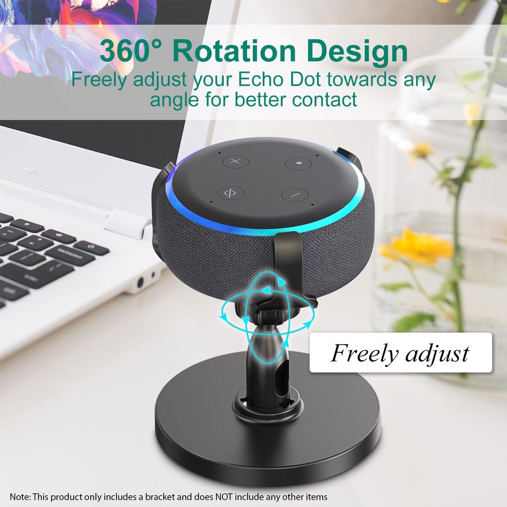 Smart Speaker Stand Suitable for Echo Dot 3rd Desktop Bracket 360 Degrees Adjustable Anti-slip
