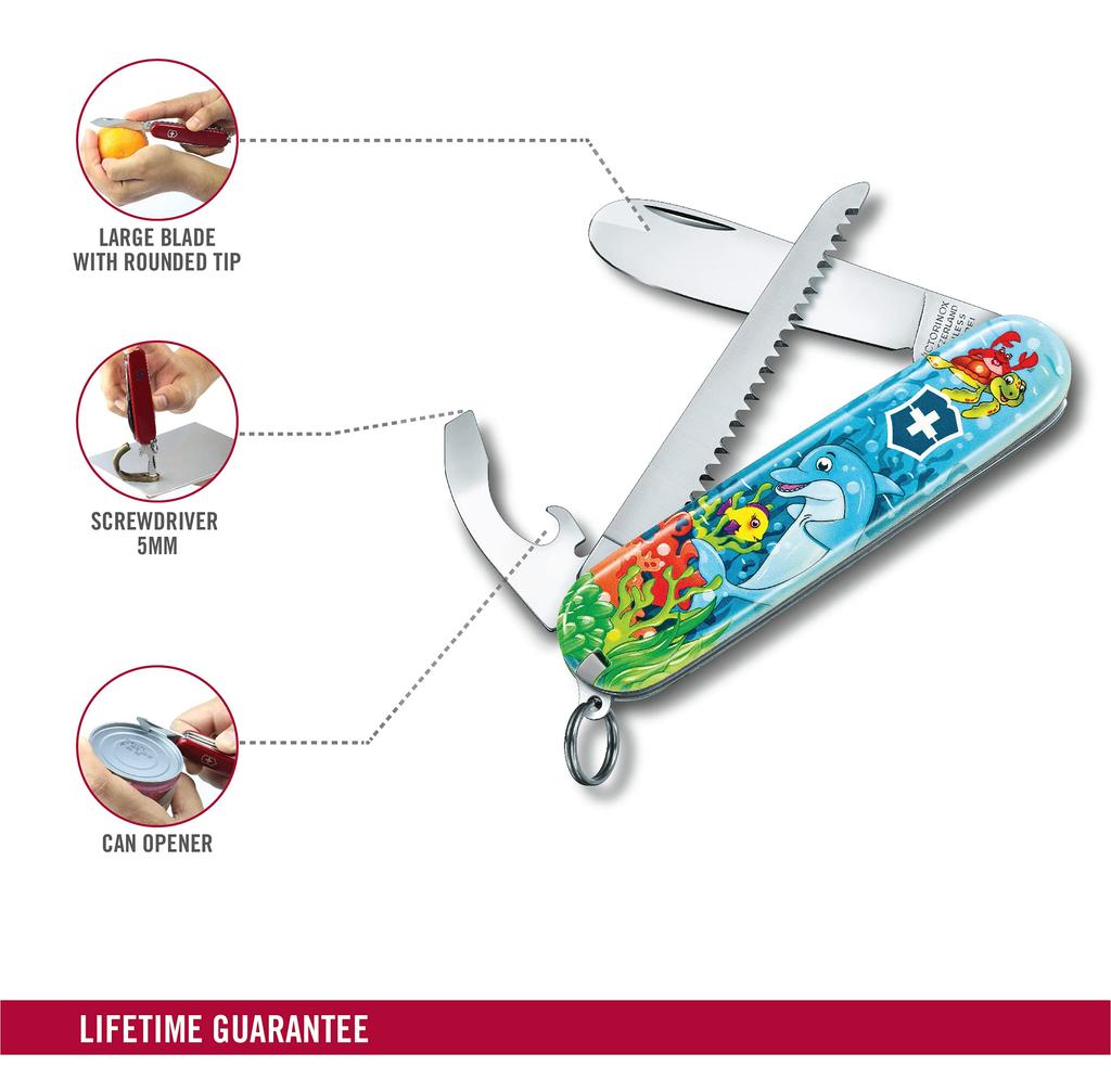 VICTORINOX Мой первый нож Victorinox Animal Edition Dolphin Dolphin для детей и любителей активного отдыха [] 0.2373.E1