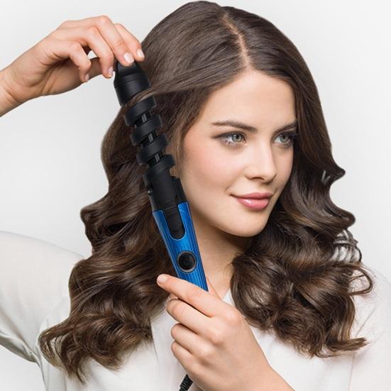 Электрическая щипцы для завивки волос, без вьющихся волос, с быстрым нагревом, портативные щипцы для завивки волос, автоматический яичный рулет, волнистая палочка для завивки волос, женский инструмент для укладки волос (US Plug)