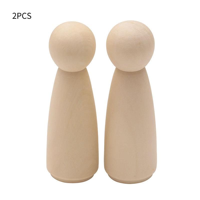 2 шт./10 шт. Деревянная фигурка-колышек Неокрашенные деревянные фигурки Пустые тела Куклы-ангелы для поделок и кукол-марионеток.