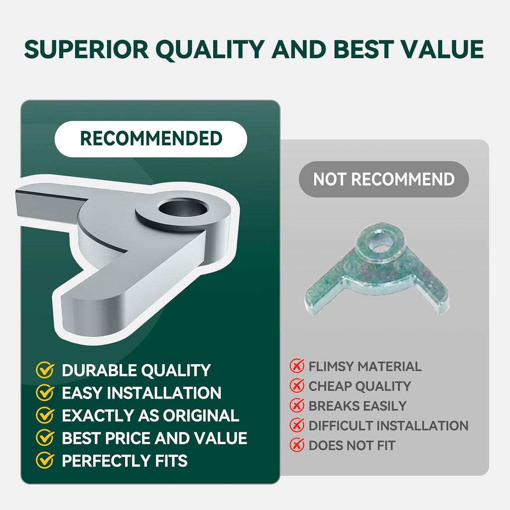 Refrigerator Door Stop Bushing PD940091 044372-000 – Compatible with JMAG-R, H Series, and More – Alloy Steel Construction (White)