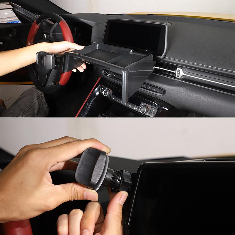 Car Central Screen Rear Phone Holder Storage Box Phone Holder Tray For Toyota GR Supra A90 2019-2025 Car Accessories