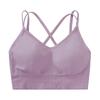 Thin Straps Integrated Fixed Cups Shockproof Gathered Sports Bra for Women Large U-shaped Beautiful Back Yoga Bra