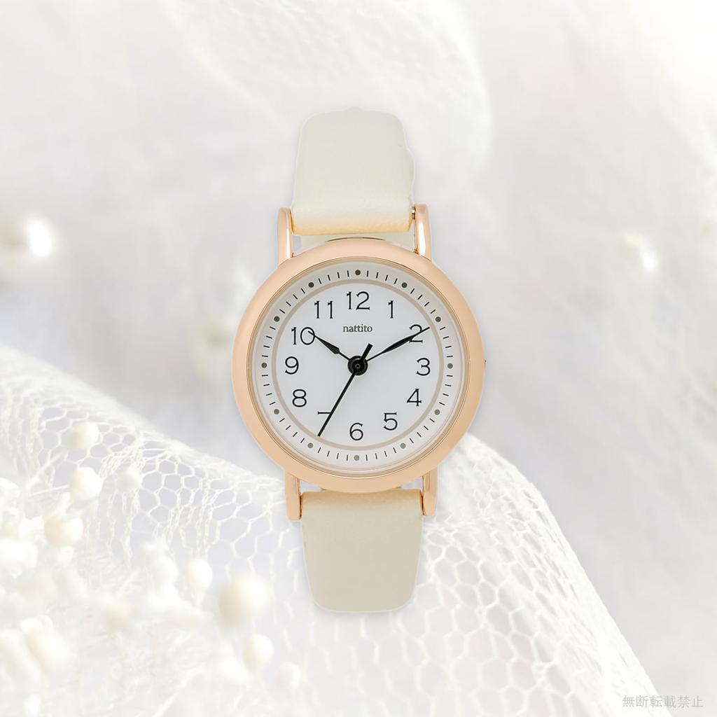 Часы аналоговые кожаный ремешок белый [Fieldwork] женские YM109-1