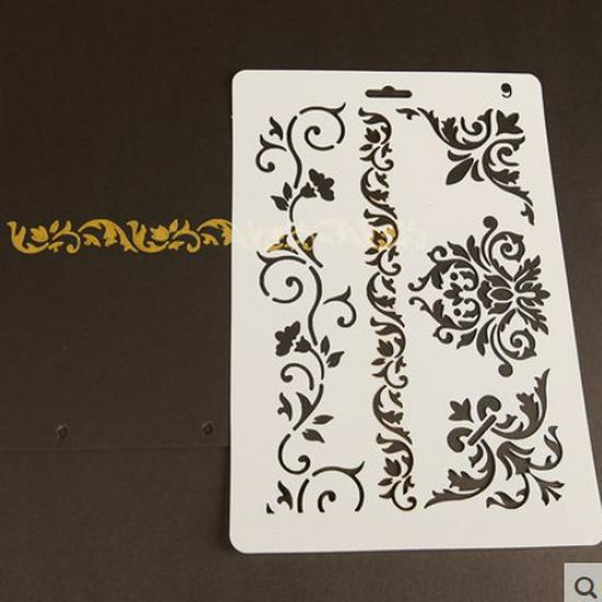 Инструменты для самостоятельного украшения альбомов: Тематическая кружевная линейка, полые шаблоны для домашних животных и принадлежности для рисования