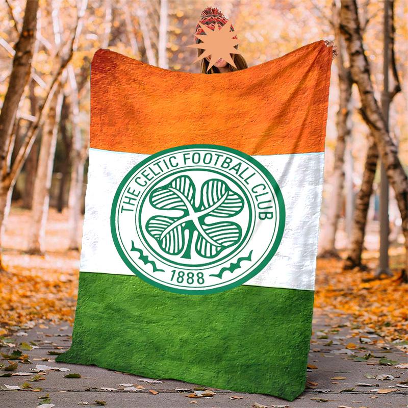 Celtic Fc Flannel Blanket Soft Warm All-Season Throw, Design for Camping, Car Travel, Hiking Sofa, Bed, Office Perfect Gift for Parties