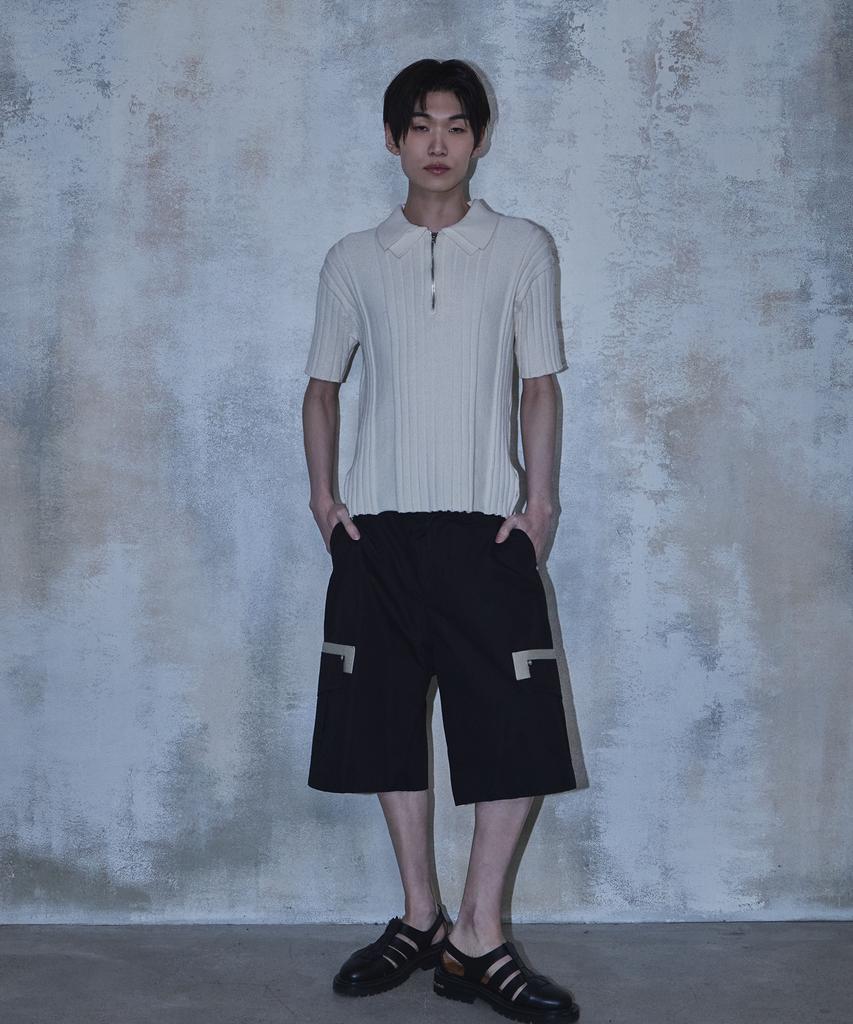 PARADIGMFILM [Ep.02] Double Collar Half Zip-Up Knit (Ivory)
