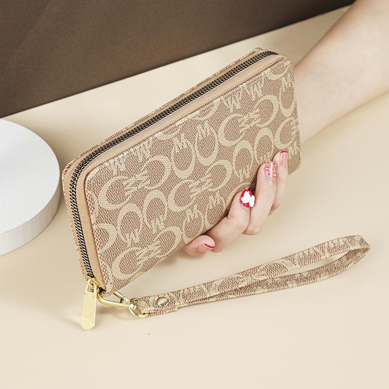 Women's Long Zipper Clutch Wallet 2022 - Korean Style, Large Capacity, Multiple Card Slots, Printed Pattern, Mobile Phone Holder