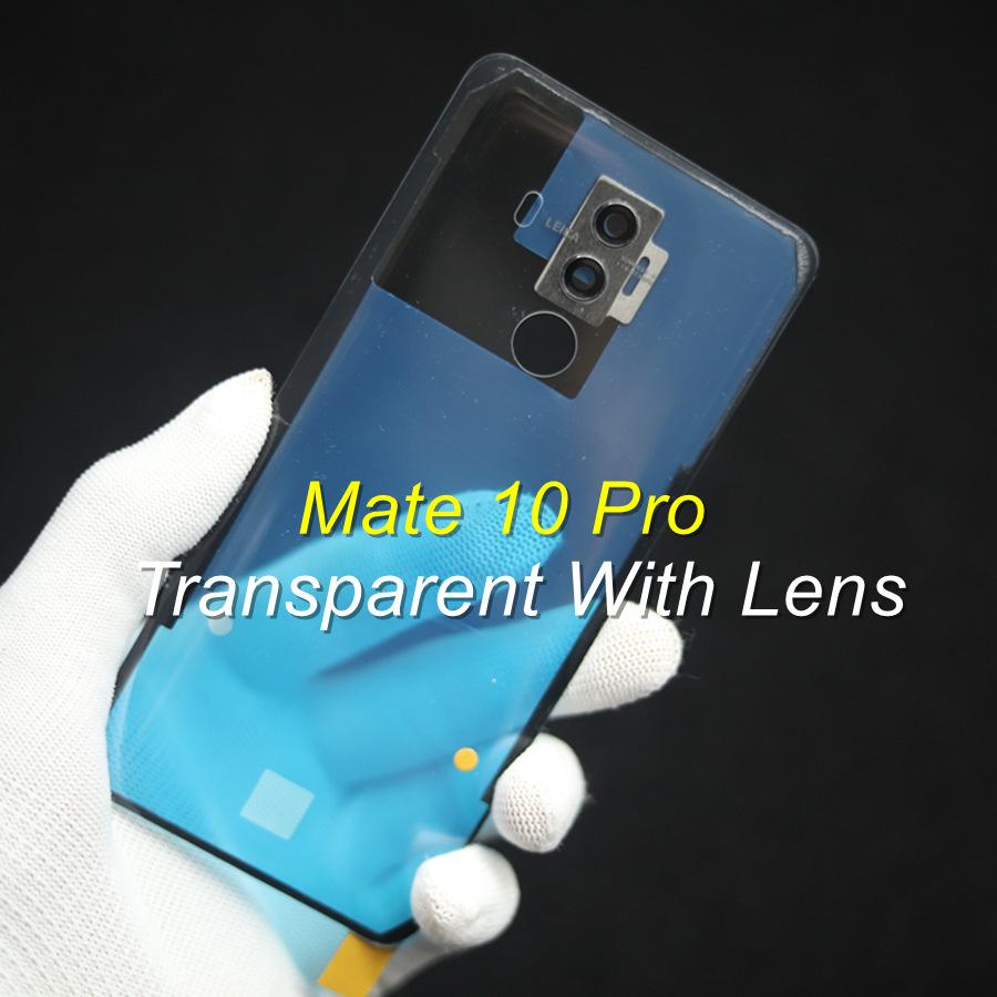 Прозрачное стекло для Huawei Mate 10 20 30 Pro, задняя дверь с аккумулятором и объективом камеры